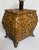 Vintage Asian Chinoiserie split bamboo table lamp with brass feet and bamboo finial. Great condition. 20.5” height to...