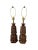 Vintage Large Ceramic Brown Drip-Glazed Retro Pottery Table Lamps - a Pair For Sale - Image 13 of 13