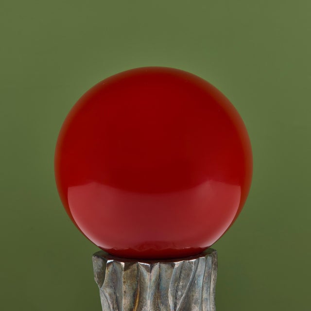 Contemporary Robert Kuo Red Tree Trunk Sculpture For Sale - Image 3 of 12