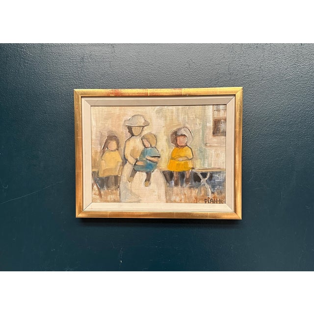 Pia Hesselmark‑Campbell, Familj, 1950s, Oil on Canvas, Framed For Sale - Image 9 of 16