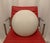 Glass 1960s Large Mid-Century Modern Ribbed Opal Glass Ceiling Globe For Sale - Image 7 of 11