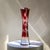 Antique Bohemian Glass Vase with Wheel-Cut Ruby, 1950 For Sale - Image 6 of 6