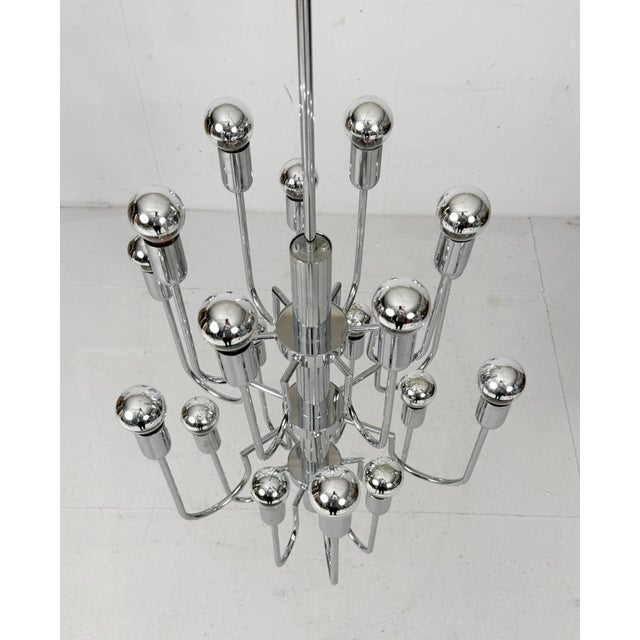 Mid-Century Modern Chrome Sputnik Chandelier by Gaetano Sciolari, Italy, 1970s For Sale - Image 14 of 18
