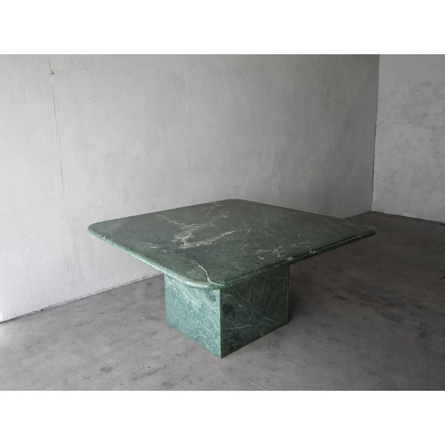 Post Modern Square Green Marble Dining Table For Sale In Las Vegas - Image 6 of 7