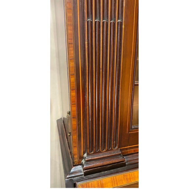 18th Century 18th Century Fine Inlaid Georgian Secretary With Falconer Pediment, Probably by Gillows For Sale - Image 5 of 13