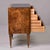 Chestnut Italian Mid-Century Burl Walnut Four-Drawer Chest With Black Glass Top For Sale - Image 8 of 12