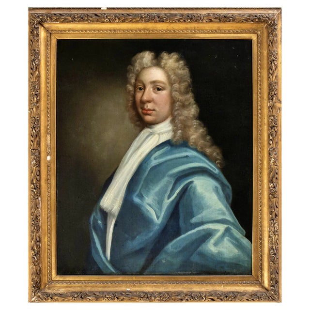 English School Artist, Young Gentleman, 18th Century, Oil on Canvas, Framed For Sale