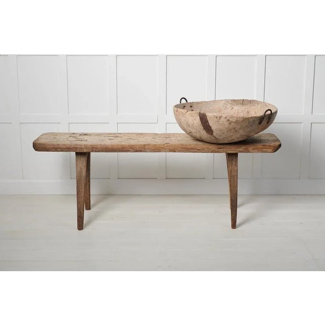 Large Antique Swedish Root Bowl For Sale - Image 4 of 9