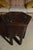 Vintage Authentic Hand Carved Moroccan Side Table Glass Mother of Pearl Inlay Beautiful Vintage Piece! Some Wear &...