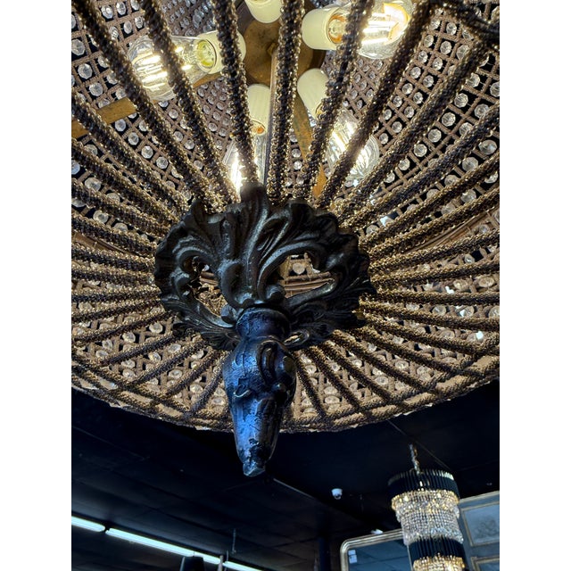 Metal French Empire Crystal Chandelier For Sale - Image 7 of 10