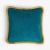 Contemporary Happy Pillow in Teal and Yellow from Lo Decor For Sale - Image 3 of 3