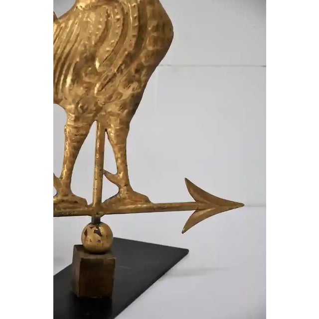 Gold 19th Century Gilded Rooster Weathervane For Sale - Image 8 of 9