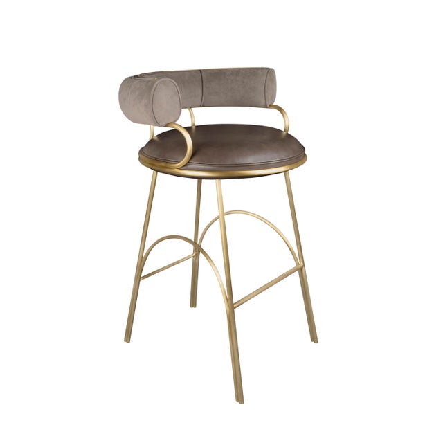 Contemporary Austin Bar Chair by Porus Studio For Sale - Image 3 of 11