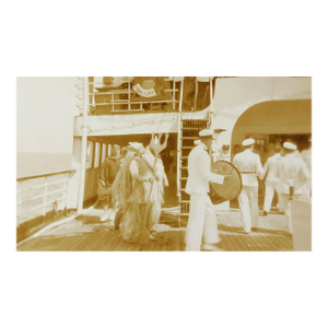 Early 20th Century Navy King Neptune Crossing the Line Snapshot Photograph