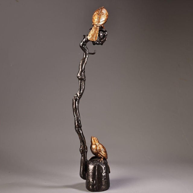 Asian Late 19th Century Gilt Bronze Bird Brush Rest, 500g, Sculptural Stand For Sale - Image 3 of 8