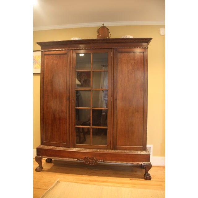 Brown Mid-18th Century Dutch Boekenkast (Book Cabinet)/ Vitrine For Sale - Image 8 of 11
