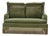 Vintage Danish Two-Seater Sofa in Green Furniture Velour, 1950s For Sale