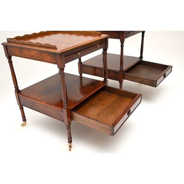 Vintage Georgian Burr Elm Side Tables, 1950, Set of 2 For Sale - Image 10 of 11