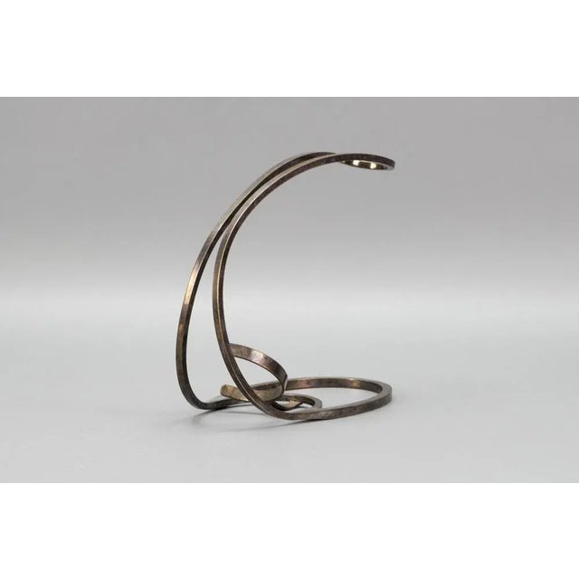 Art Deco French Silvered Brass Bottle Holder For Sale - Image 3 of 18