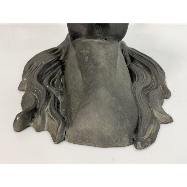 Vintage Cast Aluminum Horse Head Equestrian Wall Sculpture, Possibly French For Sale - Image 15 of 18
