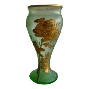 Art Nouveau Acid Frosted Mont-Joye Guilde Vase