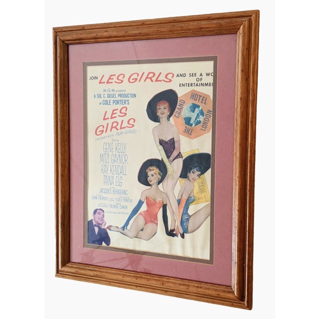 Vintage 1950s "Les Girls" Framed Original Movie Poster Print For Sale - Image 4 of 8