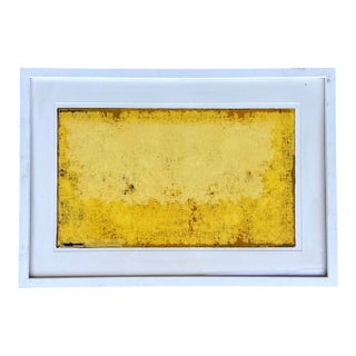 Framed Yellow Abstract Art Print For Sale