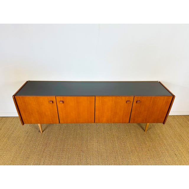 Scandinavian Teak Sideboard with Tapered Legs, 1960s For Sale - Image 4 of 18