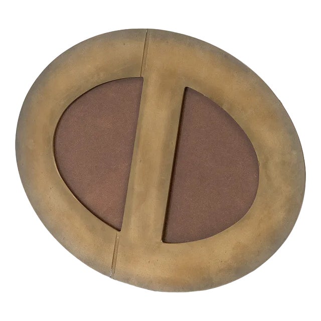 Brass Round Photo Frame by Gabriella Crespi, 1970s For Sale