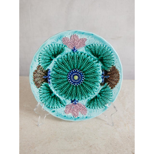Majolica Antique Villeroy & Boch Plate For Sale - Image 10 of 11