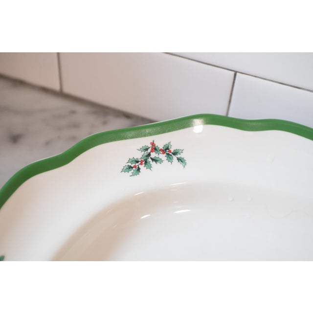 Spode 1990s Spode England Christmas Tree Dinner Platter Holiday Dinnerware For Sale - Image 4 of 7