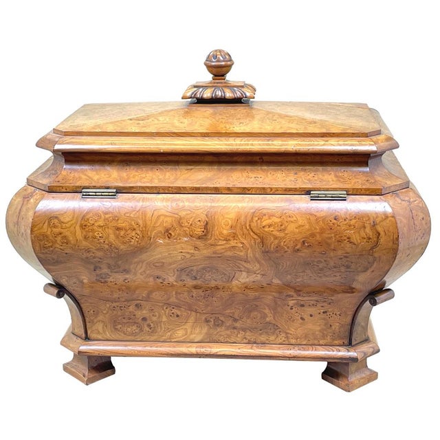 Brown Regency Burr Elm Cellarette, 1835 For Sale - Image 8 of 14
