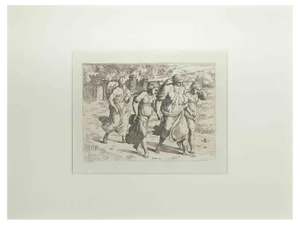 Giovanni Lanfranco, Genesis 19, Old Testament Story, 1600s, Etching