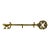 Mid-Century English Victorian Brass Antique Key Motif Wall Hook For Sale