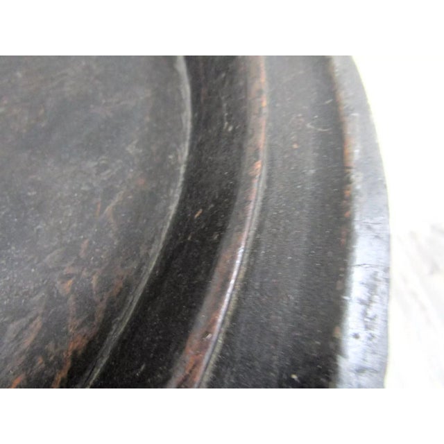 Late 19th Century Antique Circa 1890's Turned Wood Round Pedestal Balinese Offering Tray For Sale - Image 5 of 10