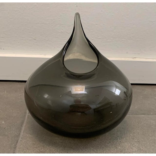 Vintage Late 20th Century Colored Glass Vase For Sale - Image 10 of 10