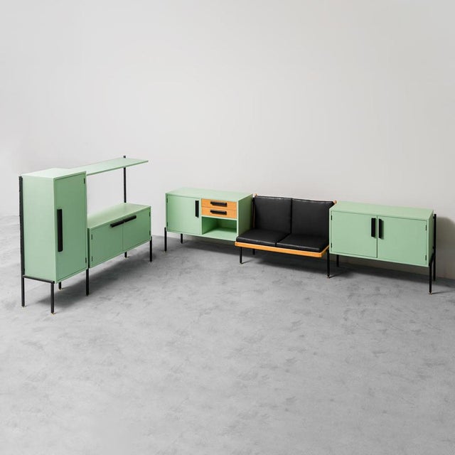 Highboard and Sideboard with 2-Seater Sofa, 1960s, Set of 2 For Sale - Image 15 of 15