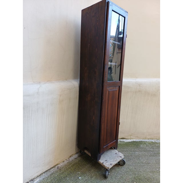 Rustic Small Tuscan Chestnut Display Cabinet, Early 1900s For Sale - Image 3 of 18