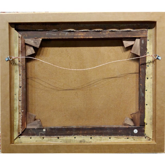 Gray Robert Aaron Frame -1960 Abstract Shades of Yellow & Gray - Oil Painting For Sale - Image 8 of 9