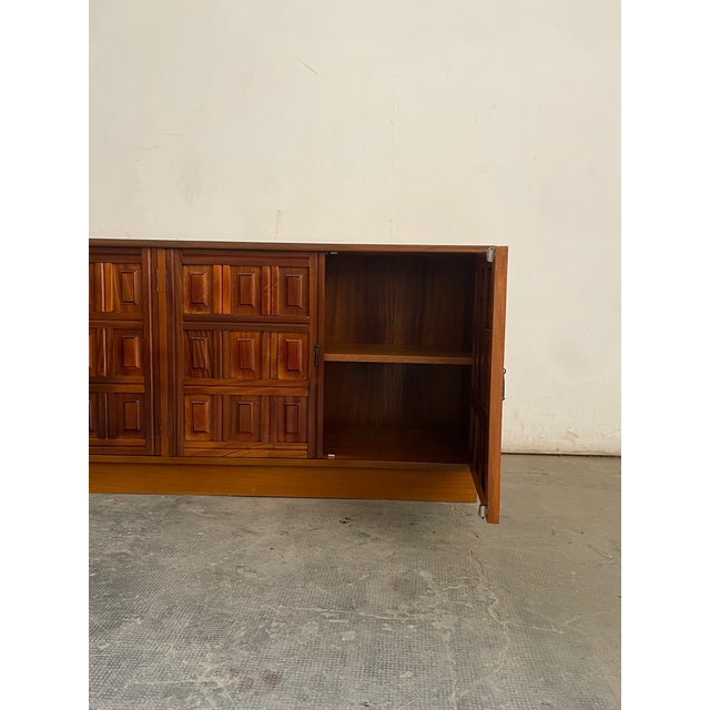 Wood Vintage Brutalist Spanish Sideboard 1960s For Sale - Image 7 of 7