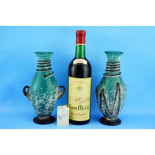 Black Green and Black Murano Glass Vases by C. Zeta, Italy, 1970s, Set of 2 For Sale - Image 8 of 18