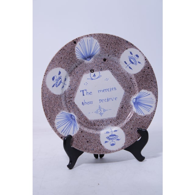 English Ceramic Hand Crafted English Grace Plate For Sale - Image 3 of 13
