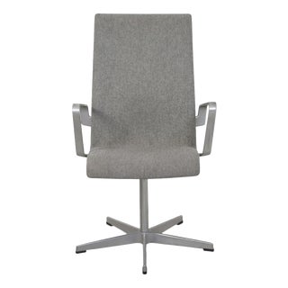 Oxford Chair in Grey Fabric by Arne Jacobsen, 2006 For Sale