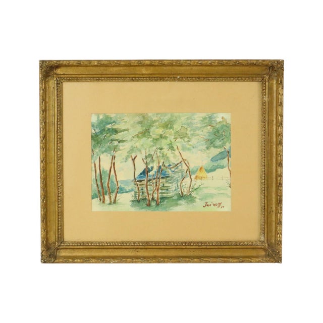 José Wolff, Landscape, Watercolor, 1924, Framed For Sale - Image 17 of 17