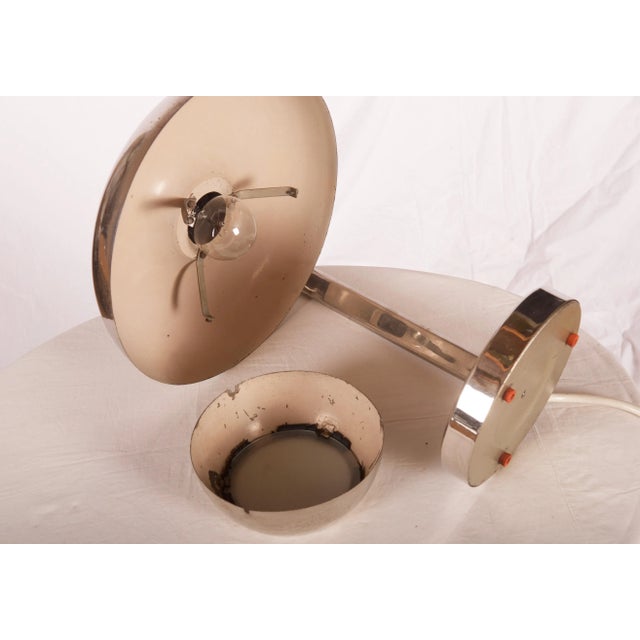 1930s Vintage Bauhaus Brass and Chrome Plating Table Lamp, 1937 For Sale - Image 5 of 18