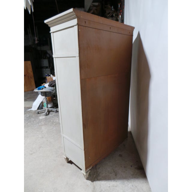 Antique White Gustavian Style 2 Door Wardrobe For Sale - Image 8 of 14