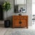 1980s Distressed Vintage Style Weathered Orange Drawers Credenza Cabinet For Sale - Image 5 of 15