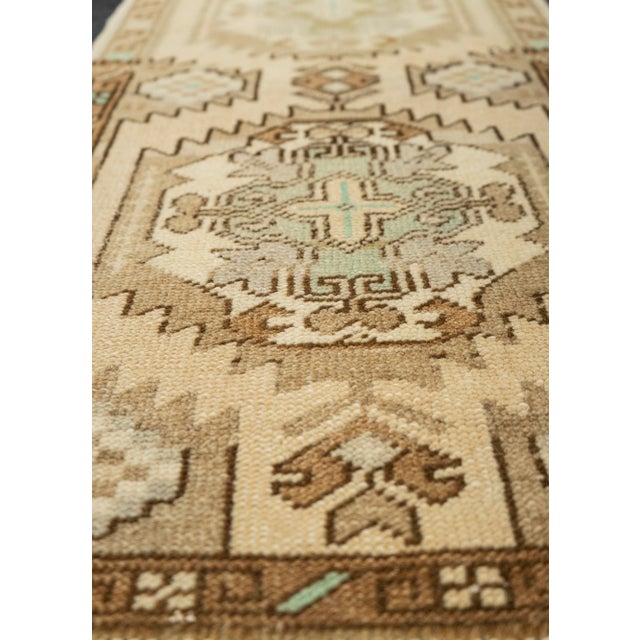 Turkish Turkish Mini Rug Oriental Hand Knotted Vintage Rug 1'7" x 3'4" #21256 For Sale - Image 3 of 8