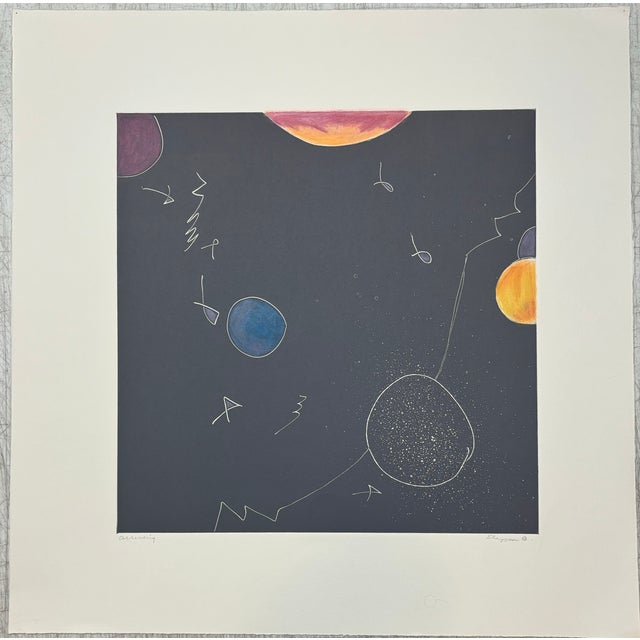 Vintage '80s Elyssa Benabib Abstract Monotype Paintings -Florida New York Artist For Sale - Image 10 of 12