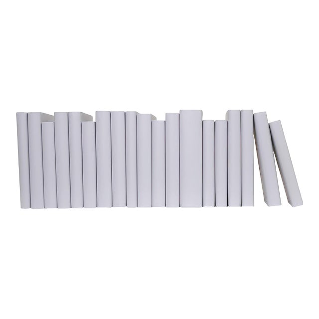 Decorative Books - Cloud Gray Paper Wrapped Books - Grey Books By The Foot For Sale